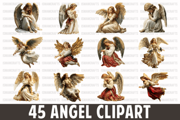 Download Angel Isolated Clipart Bundle PNG - Art Collection