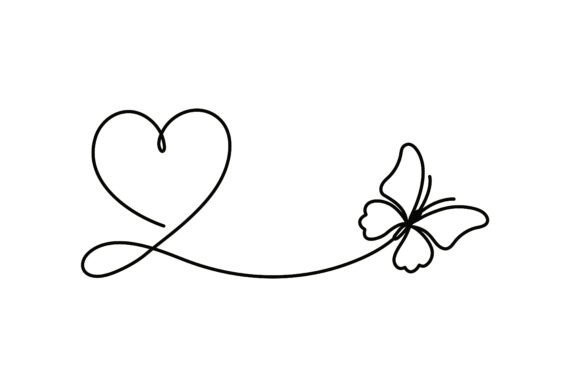Download Love Heart and Butterfly Elegance Art. - Art Collection