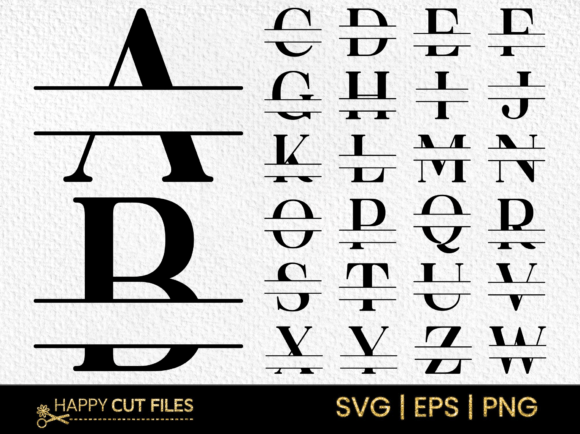 Download Monogram Svg Modern Split Font Letter - Modern Collection