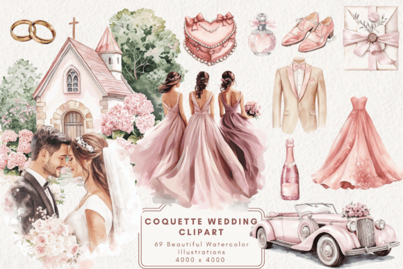 Download Coquette Wedding Clipart - Art Collection