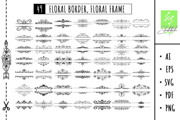 Download Floral Border Svg, Floral Frame Bundle. - Floral Collection