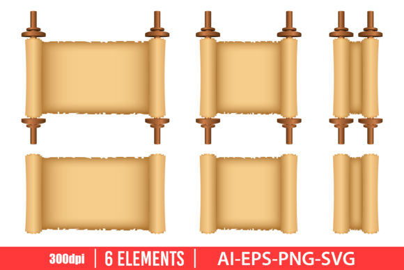 Download Papyrus Scroll Clipart Set - Art Collection