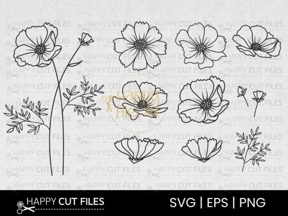 Download Cosmos Flower Svg Element Floral Bouguet - Floral Collection