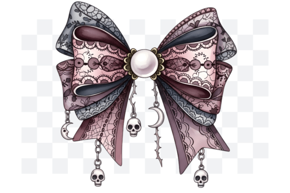 Download Gothic Coquette Bow Ribbon PNG Clipart - Art Collection